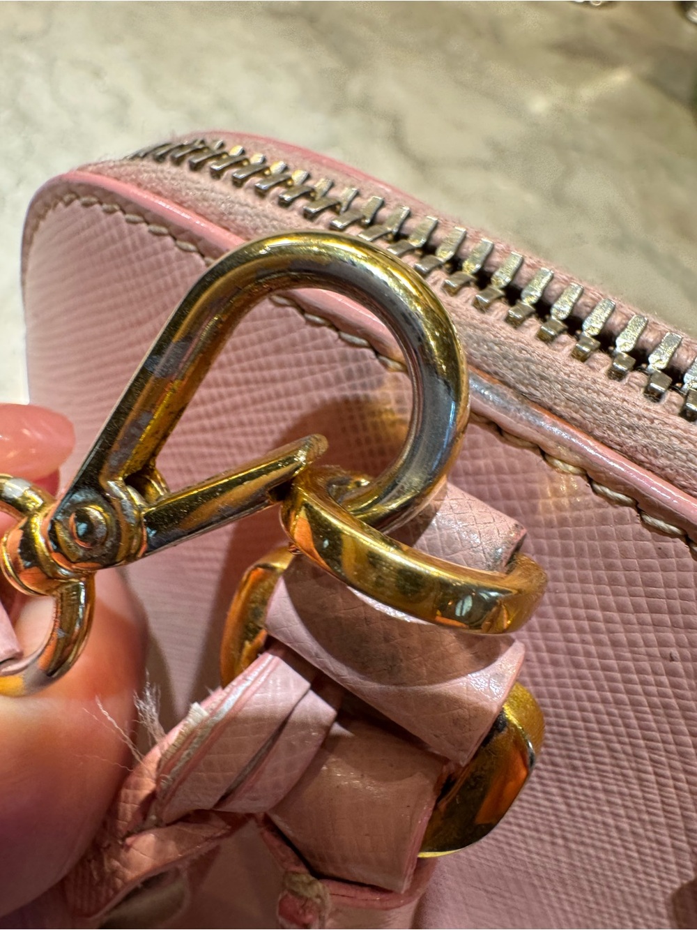 Prada Small Pink Promenade Bag, Gold Hardware - Picture 16 of 16
